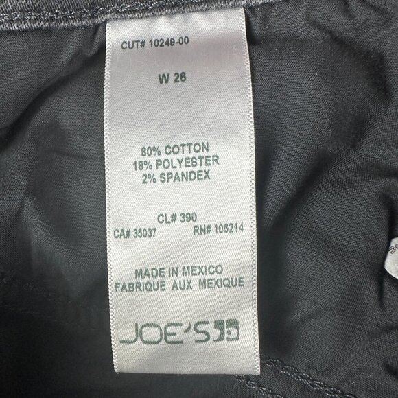Joes Jeans Womens 26 Skinny Black Cotton Stretch Pockets Logo - Picture 6 of 9